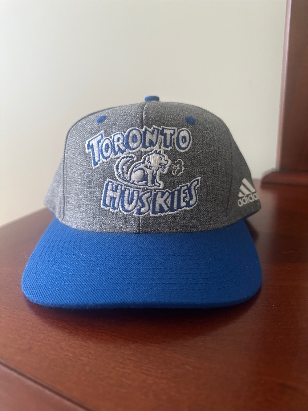 adidas Grey and Blue Toronto Huskies Snapback Hat
